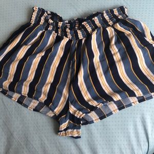 Striped Cotton Shorts